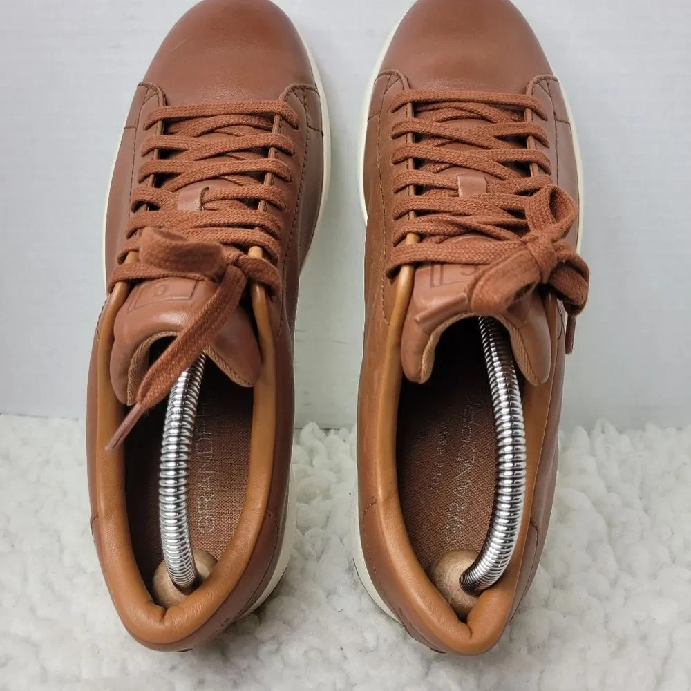 Cole Haan Grandpro Tennis Size 8.5 Brown Lace Up Sneaker Shoes Great